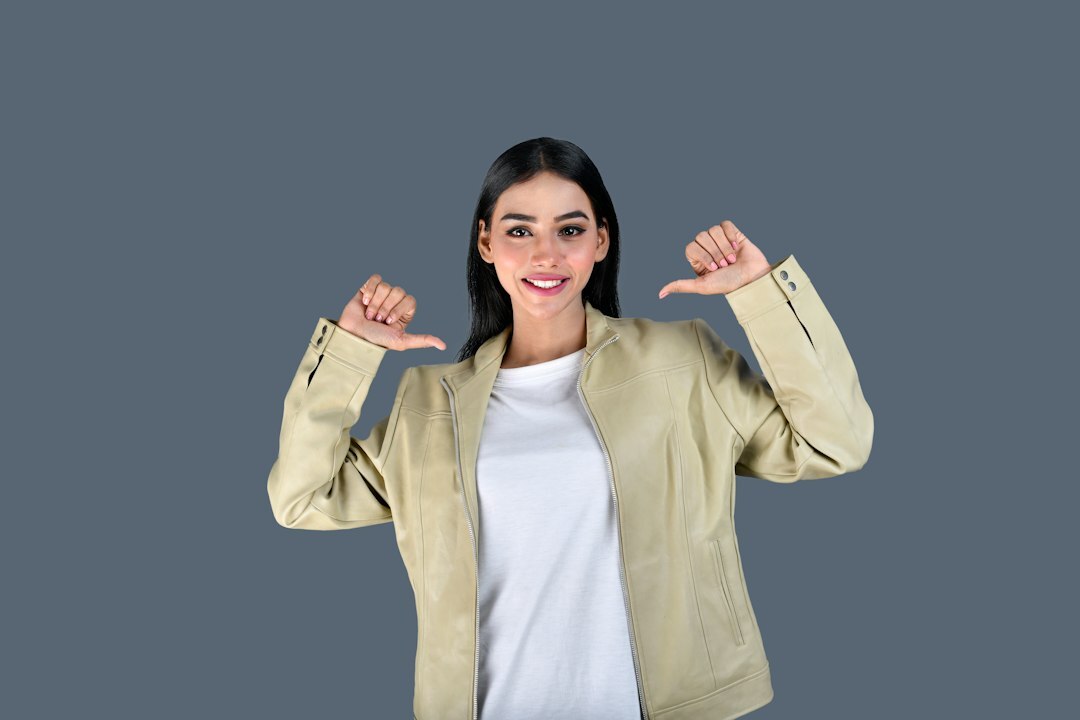 confident woman presenting